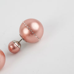 Christian Dior Pink Pearl Earrings