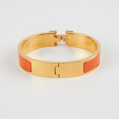 Hermes H Clic Clac Bracelet Orange