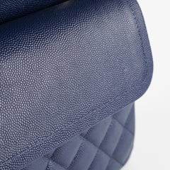 Chanel Caviar M/L Classic Flap Navy