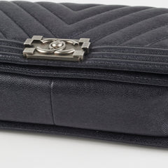 Chanel Old Medium Caviar Boy Black