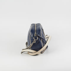 Gucci GG Marmont Calfskin Camera Bag Navy