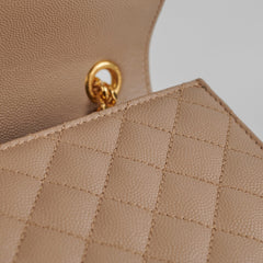 Saint Laurent Medium Envelope Beige