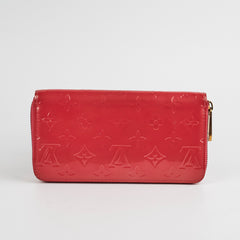 Louis Vuitton Vernis Pink Long Zippy Wallet
