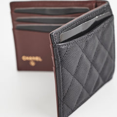 Chanel Mens Caviar Black Wallet