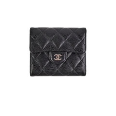 Chanel Fold Caviar Black Wallet