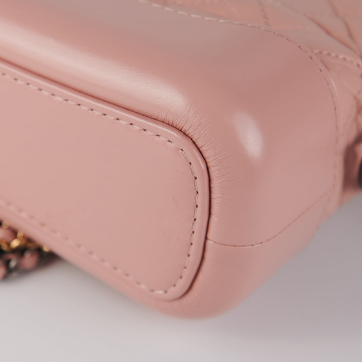 1000% AUTH! RARE🤎💗 CHANEL Gabrielle Small Nude Pink Chevron Hobo Shoulder  Bag