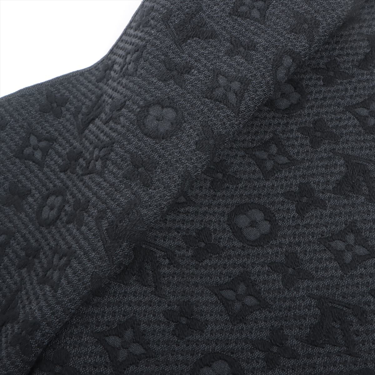 LOUIS VUITTON Monogram Classic Scarf Black Wool