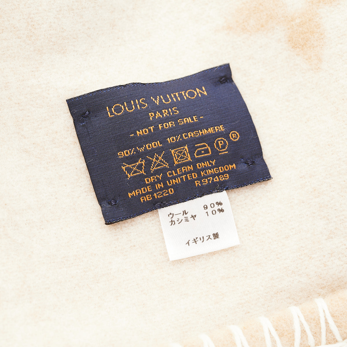 LOUIS VUITTON M76032 Monogram Blanket Cashmere Wool 140 180cm