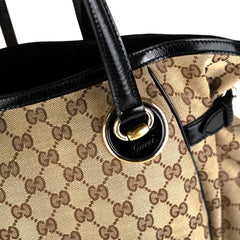 Gucci Guccissima Twin Shoulder Bag Off-White