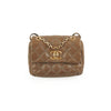 Chanel Quilted Square Flap Lambskin Taupe