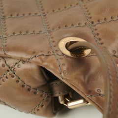Chanel Quilted Square Flap Lambskin Taupe