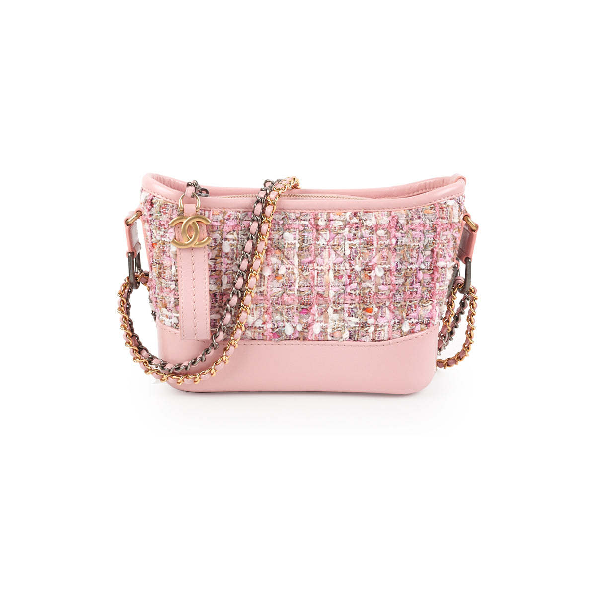 Chanel Small Gabrielle Tweed Pink - THE PURSE AFFAIR
