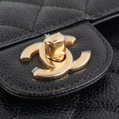 Chanel Classic Flap Small Black Caviar Shoulder Bag (Microchipped)