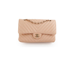 Chanel Classic Flap Medium Beige Clair Caviar Shoulder Bag