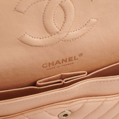 Chanel Classic Flap Medium Beige Clair Caviar Shoulder Bag