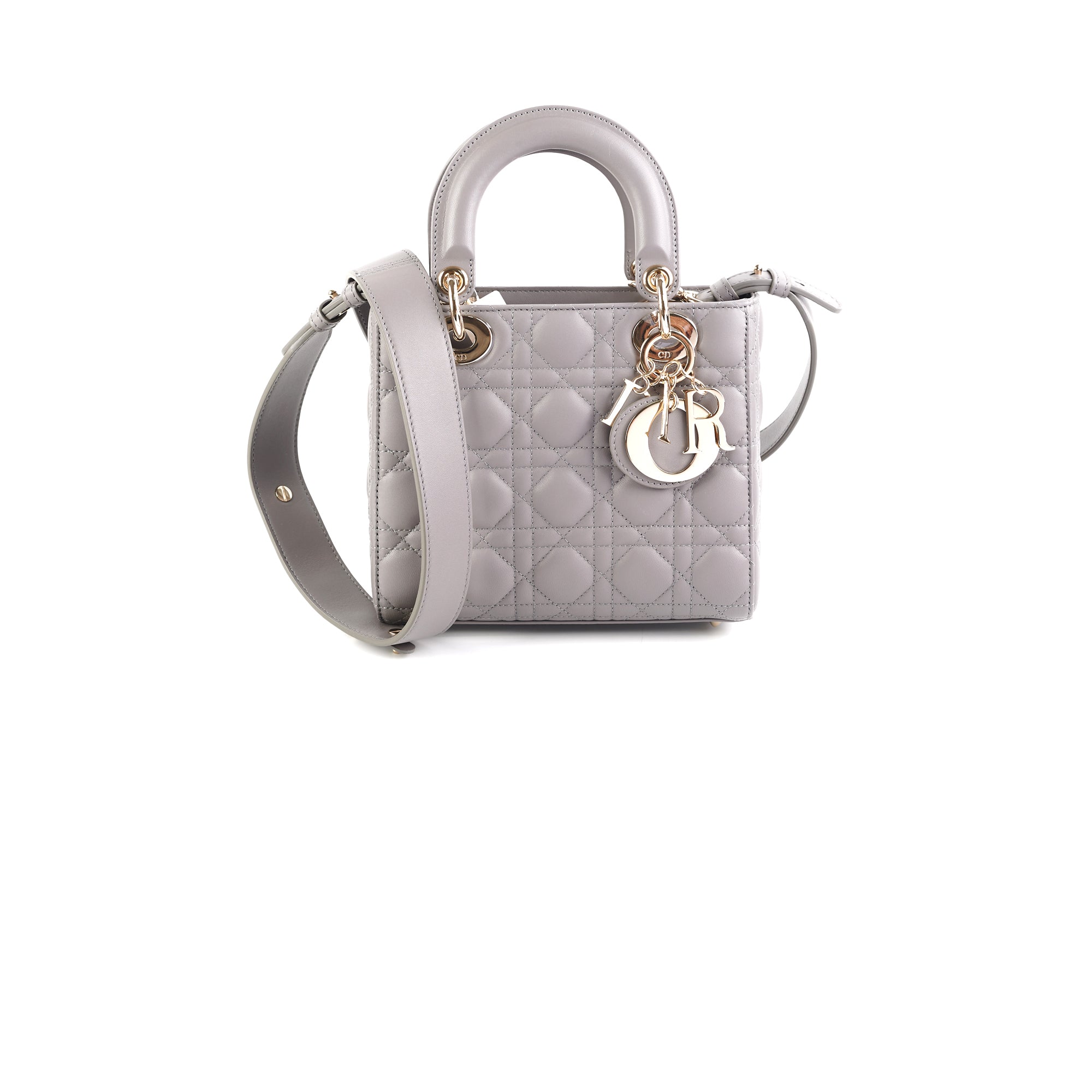 Dior Small Lady Dior Abc Grey Shoulder Bag - The Purse Affair