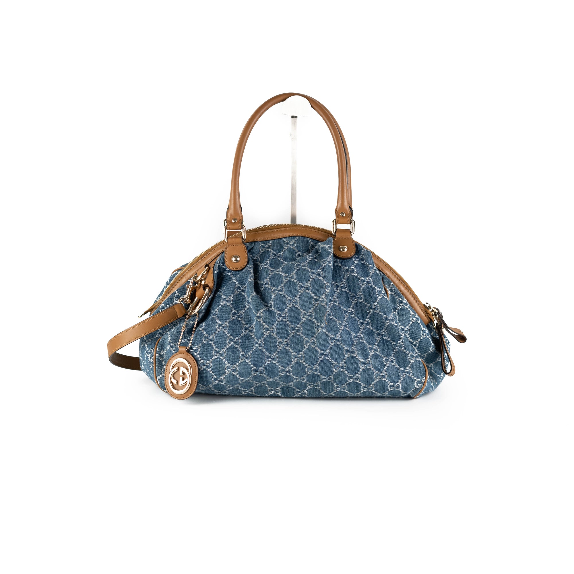 Gg marmont flap handbag Gucci Blue in Denim - Jeans - 20698962