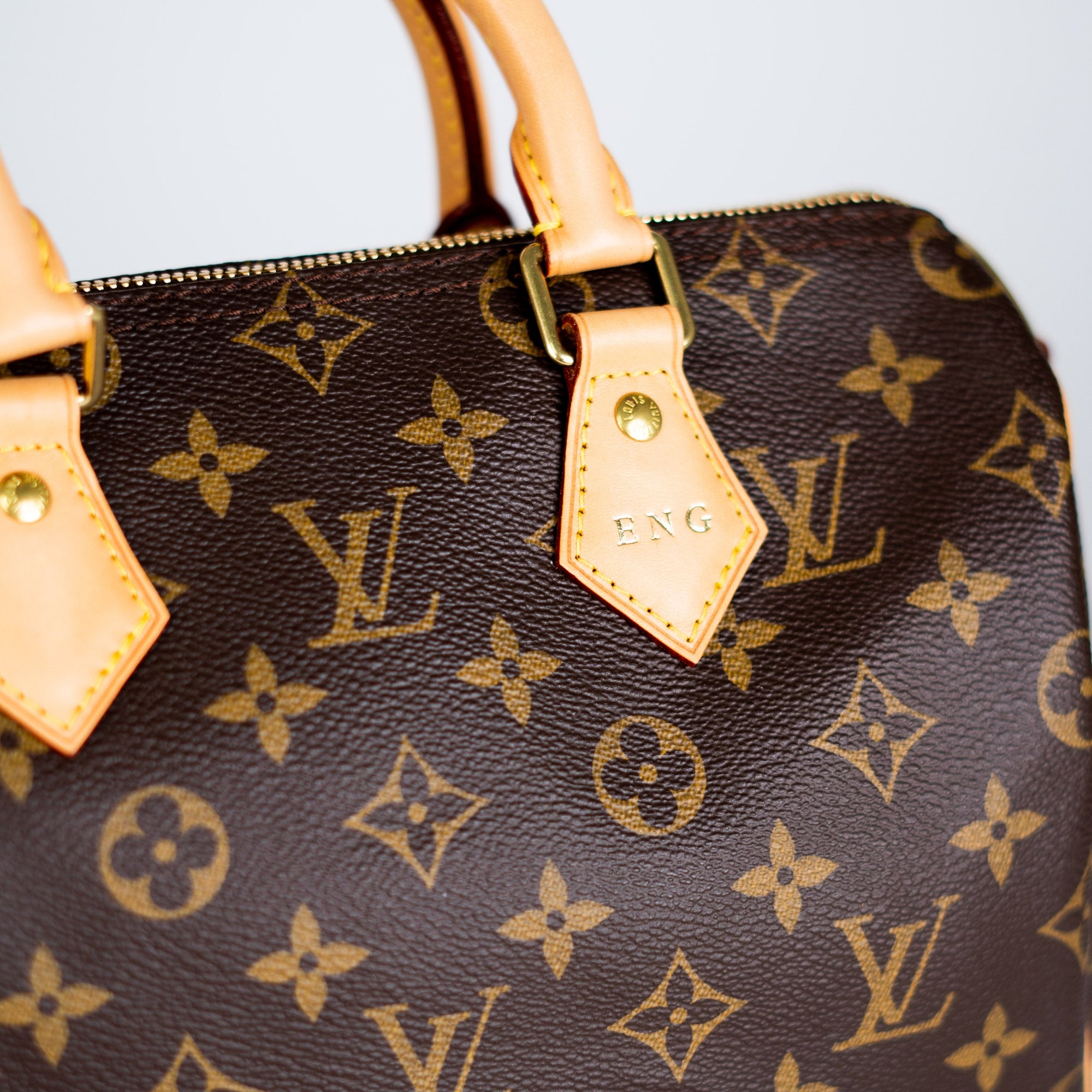 Auth Louis Vuitton Monogram Speedy 25 Hand Bag A rank 1E190050n"