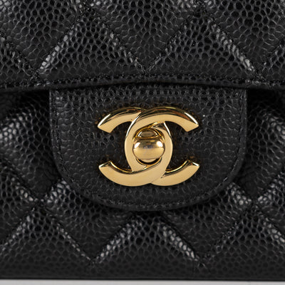 Chanel Medium/Large Caviar Classic Flap Black