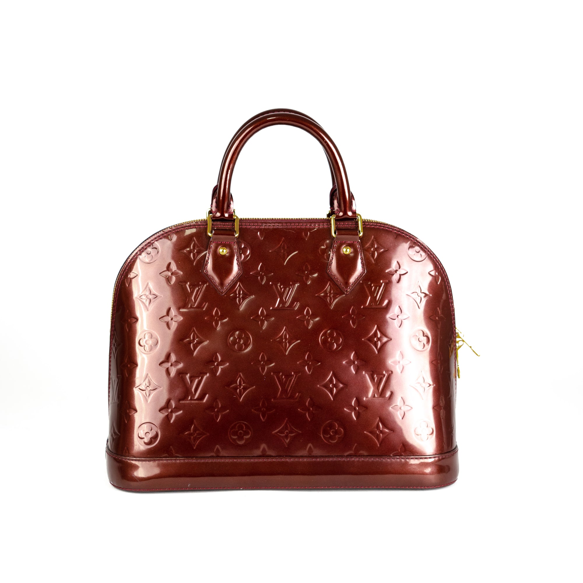 Alma bb leather handbag Louis Vuitton Burgundy in Leather - 32506723