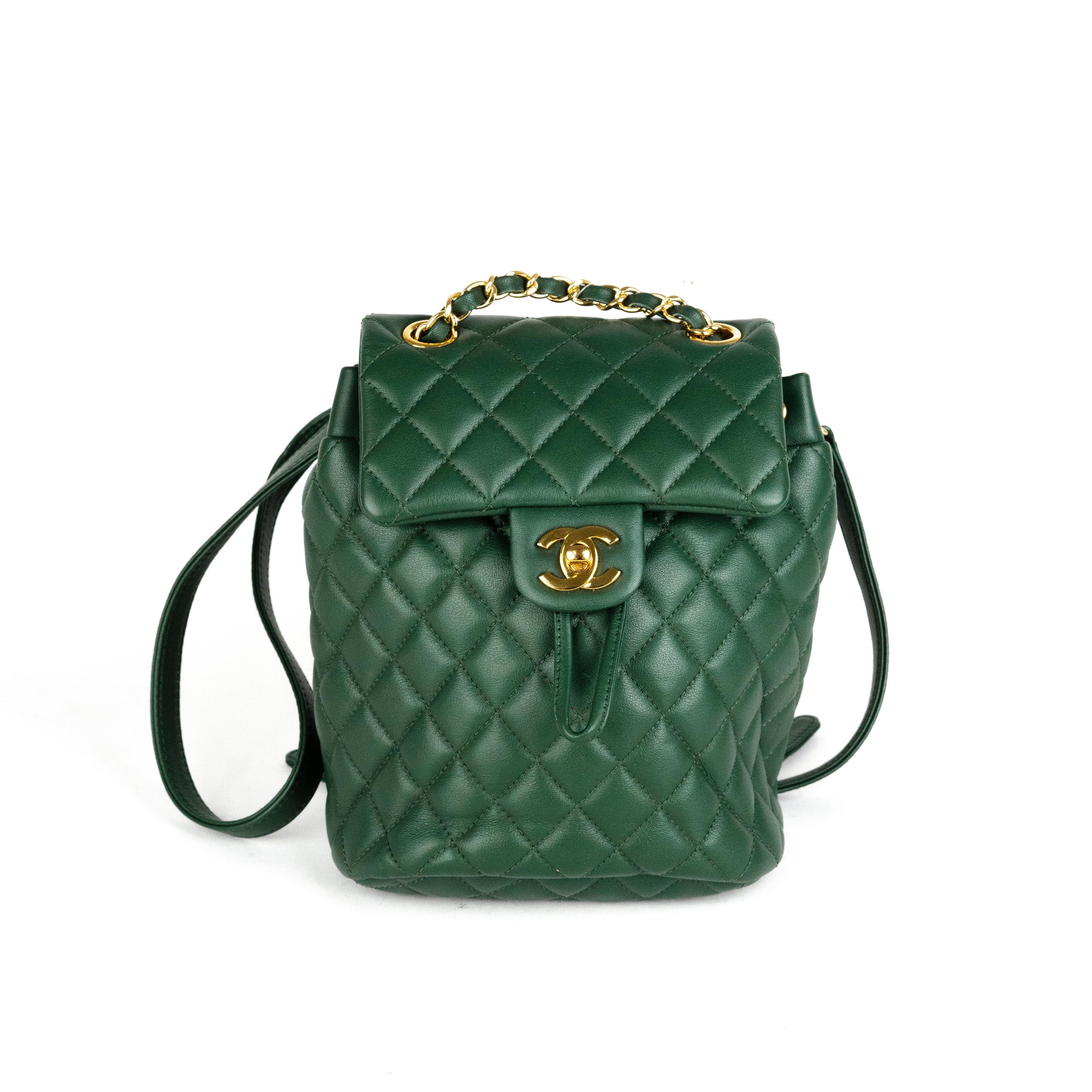 Green chanel backpack Clearance