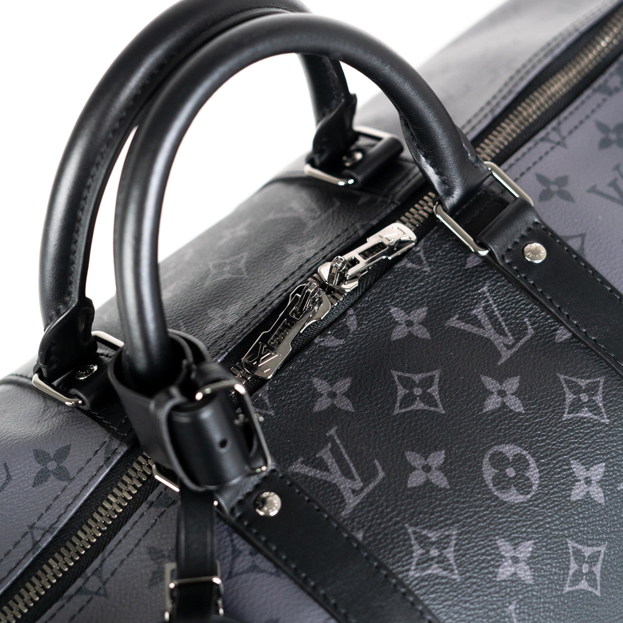 Louis Vuitton Keepall Bandouliere Monogram Eclipse Outdoor Split 50  Black/Silver
