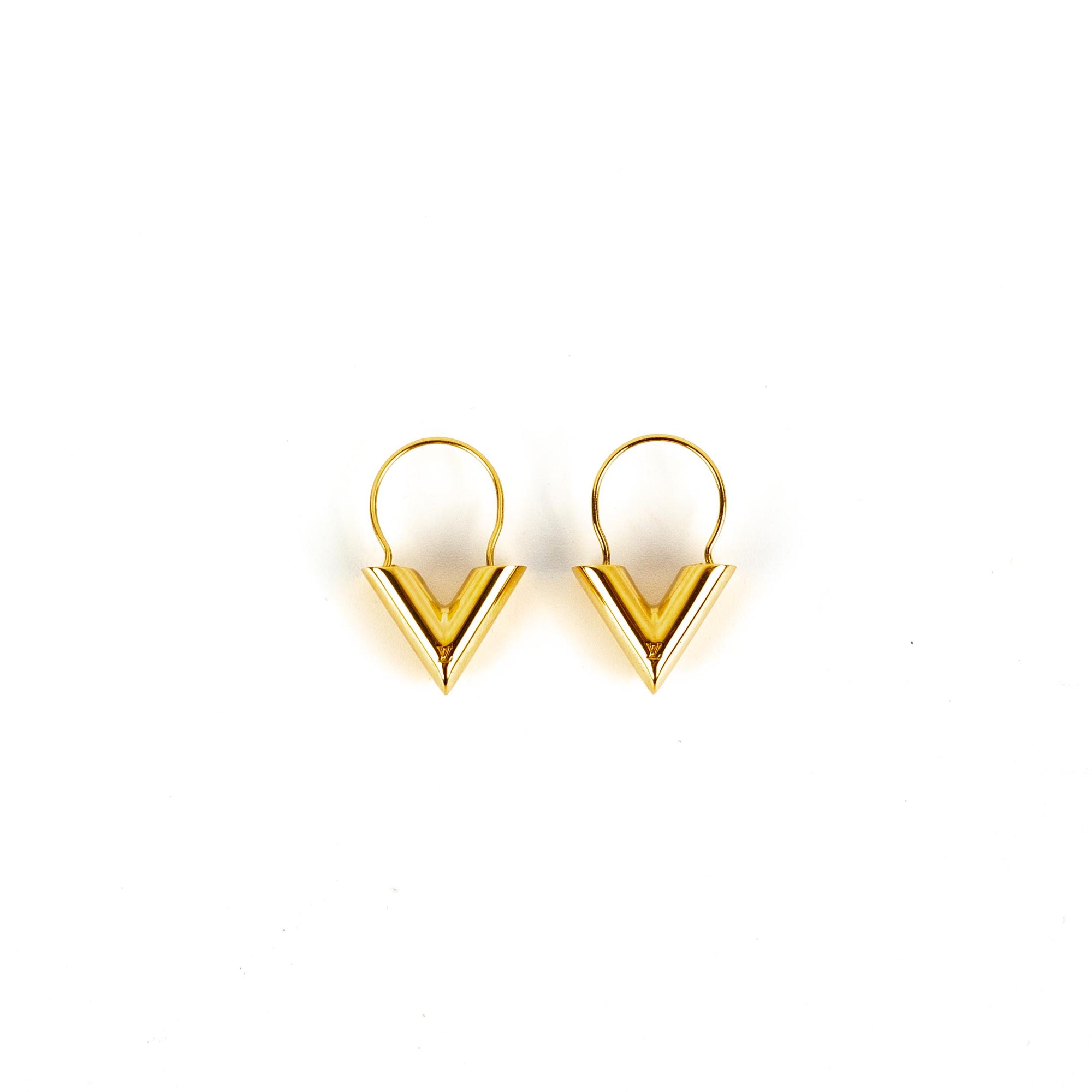 Louis Vuitton Essential V Hoop Earrings Gold - THE PURSE AFFAIR