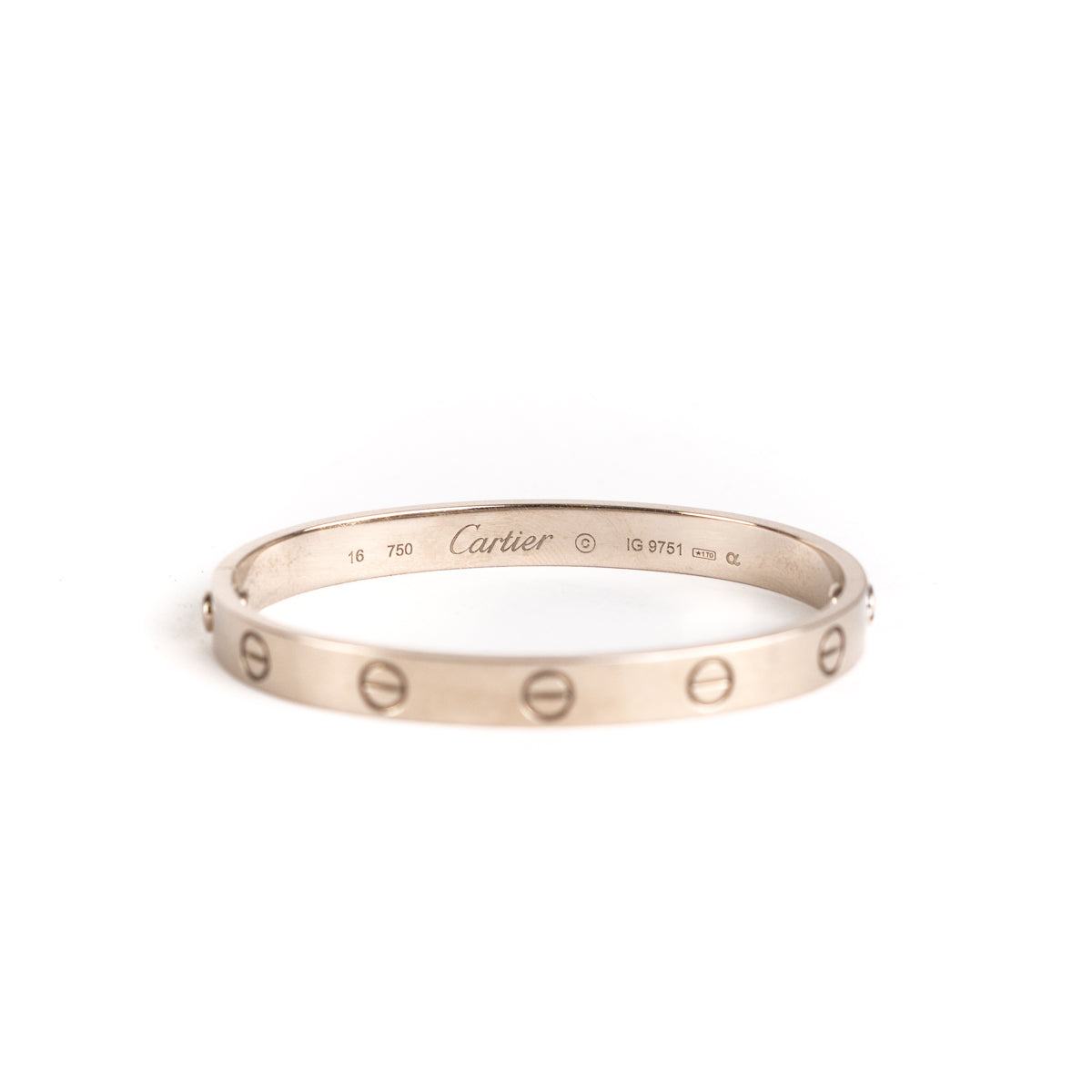 White gold screw bangle Clearance