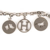 Hermes Breloque Olga Palladium Bag Charm Amulette Horse Cadena