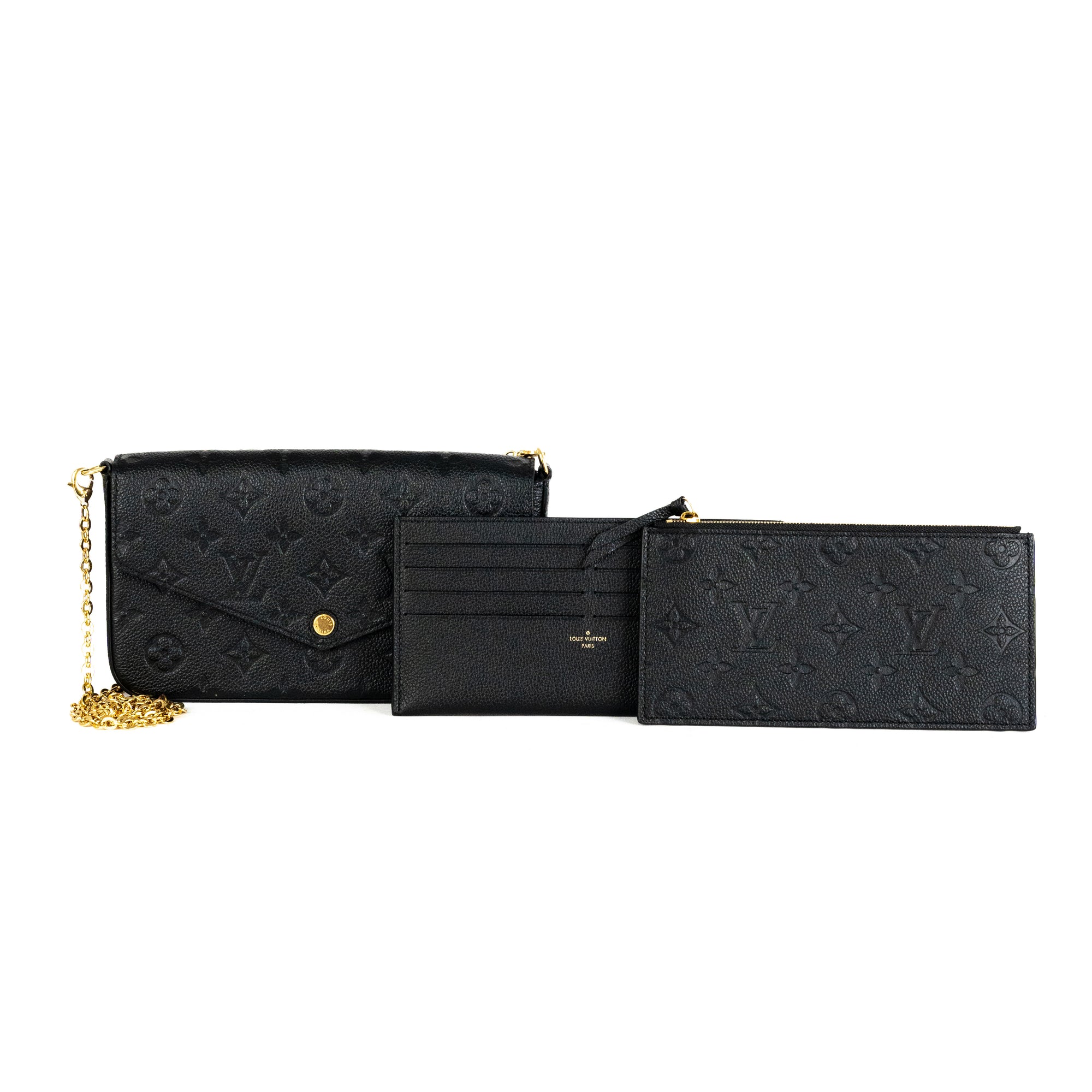 LV Elegant Multi Pochette Felicie Women Sling Bag #116 Black