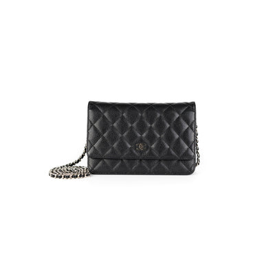 Chanel Quilted WOC Caviar Wallet On Chain Black