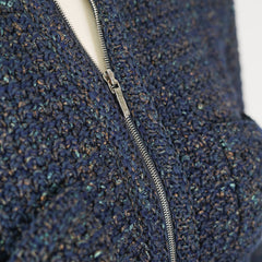 Chanel Navy Knit Cardigan - Size 36