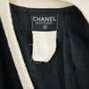 Chanel Coco Button 93P Wool Gown Coat Jacket 40 Black