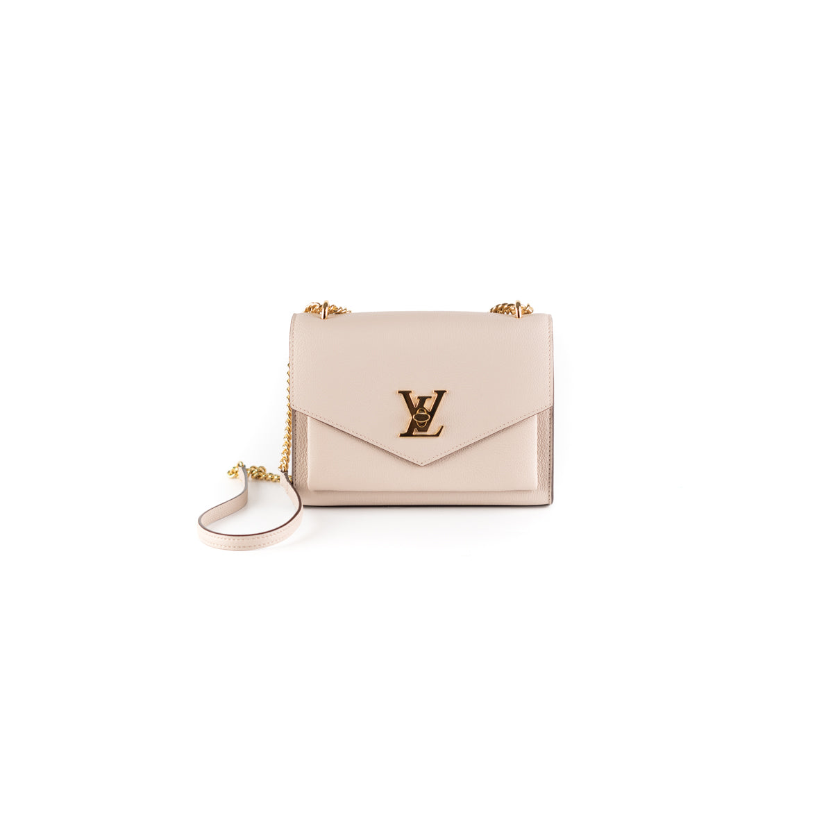 Louis Vuitton MyLockme Satchel Chain Bag Nude/Cream - THE PURSE AFFAIR
