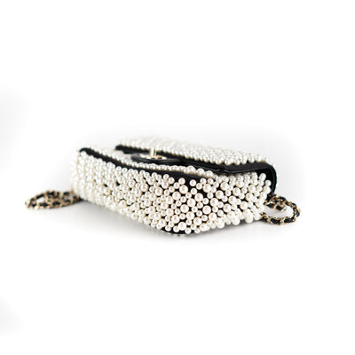 Chanel Pearl Rectangular Mini Bag Black