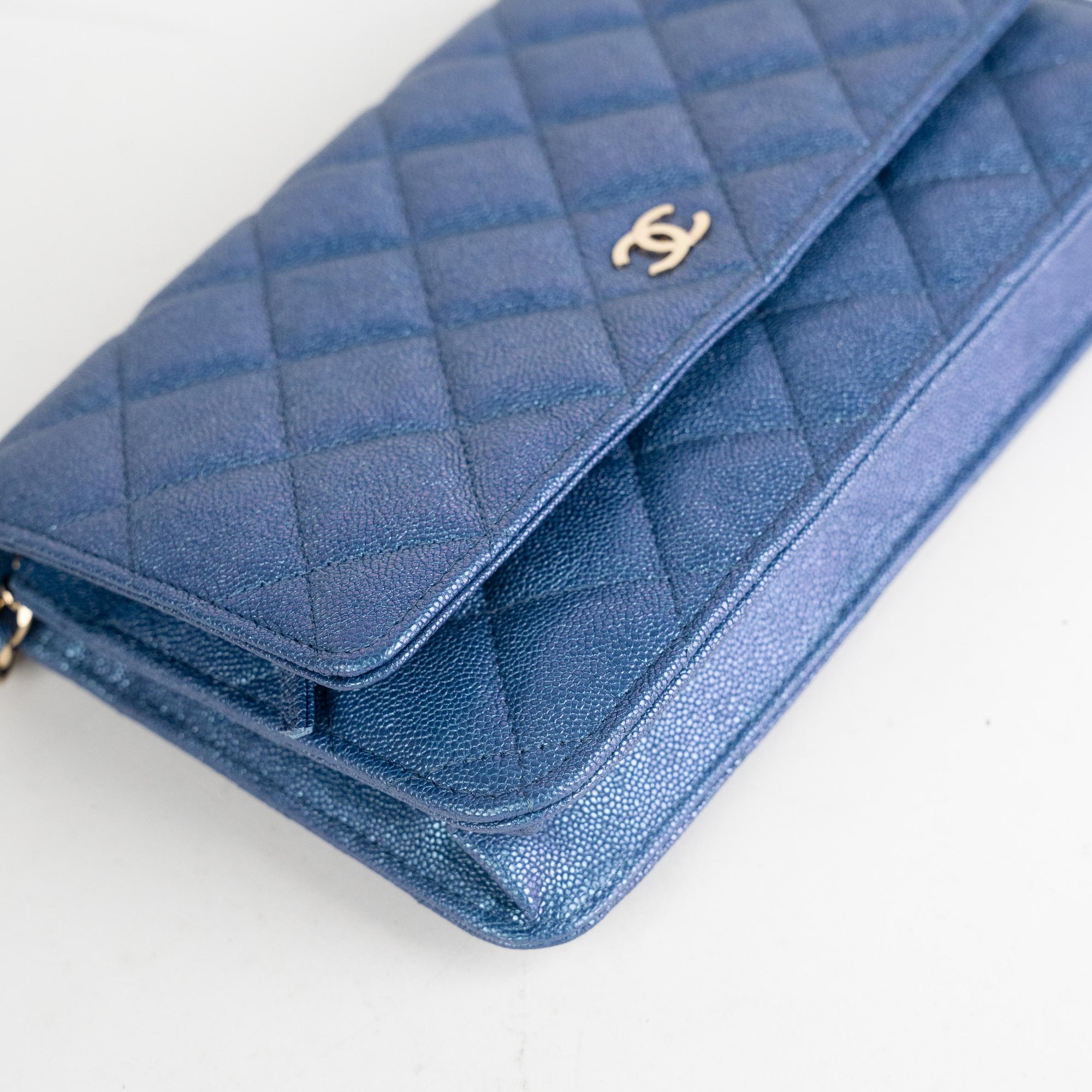 Chanel WOC Iridescent Blue 21K - Designer WishBags
