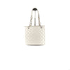 Chanel Quilted Caviar Petite Shopping Tote Cream (Olive undertone)