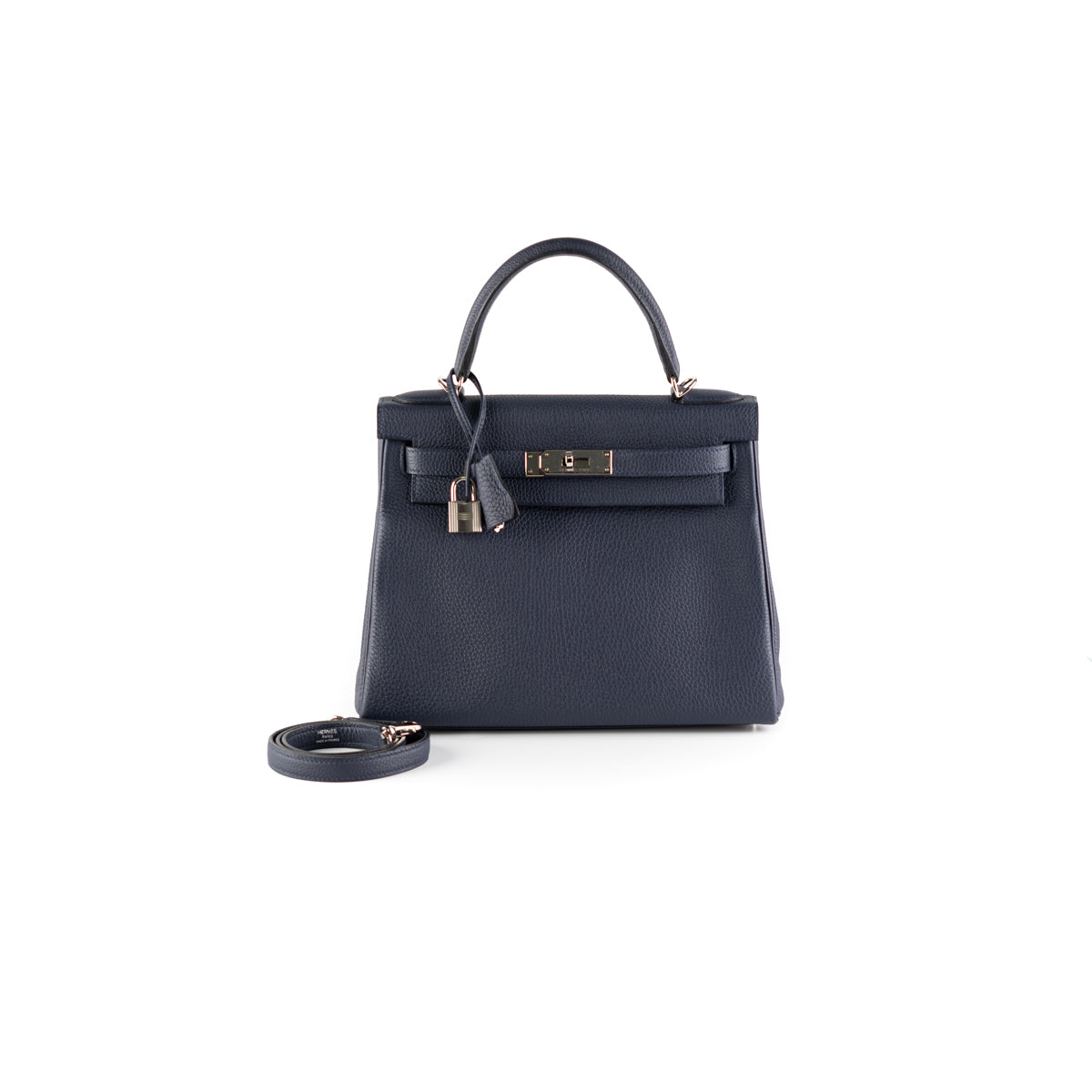 Kelly 28 leather handbag Hermès Camel in Leather - 36840101