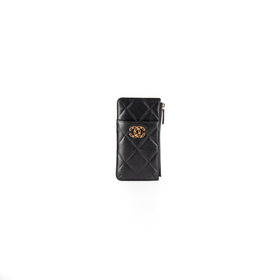 Chanel 19 Phone and Card holder Black
