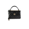 Chanel Small Trendy CC Top Handle Quilted Bag Black