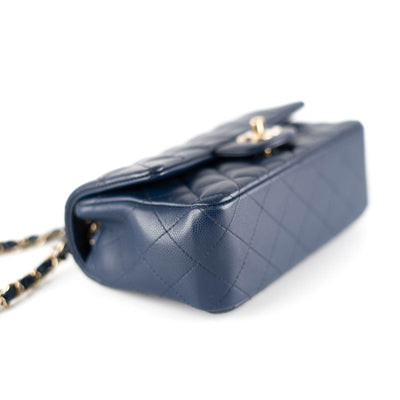 Chanel Rectangular Mini Caviar Bag Navy
