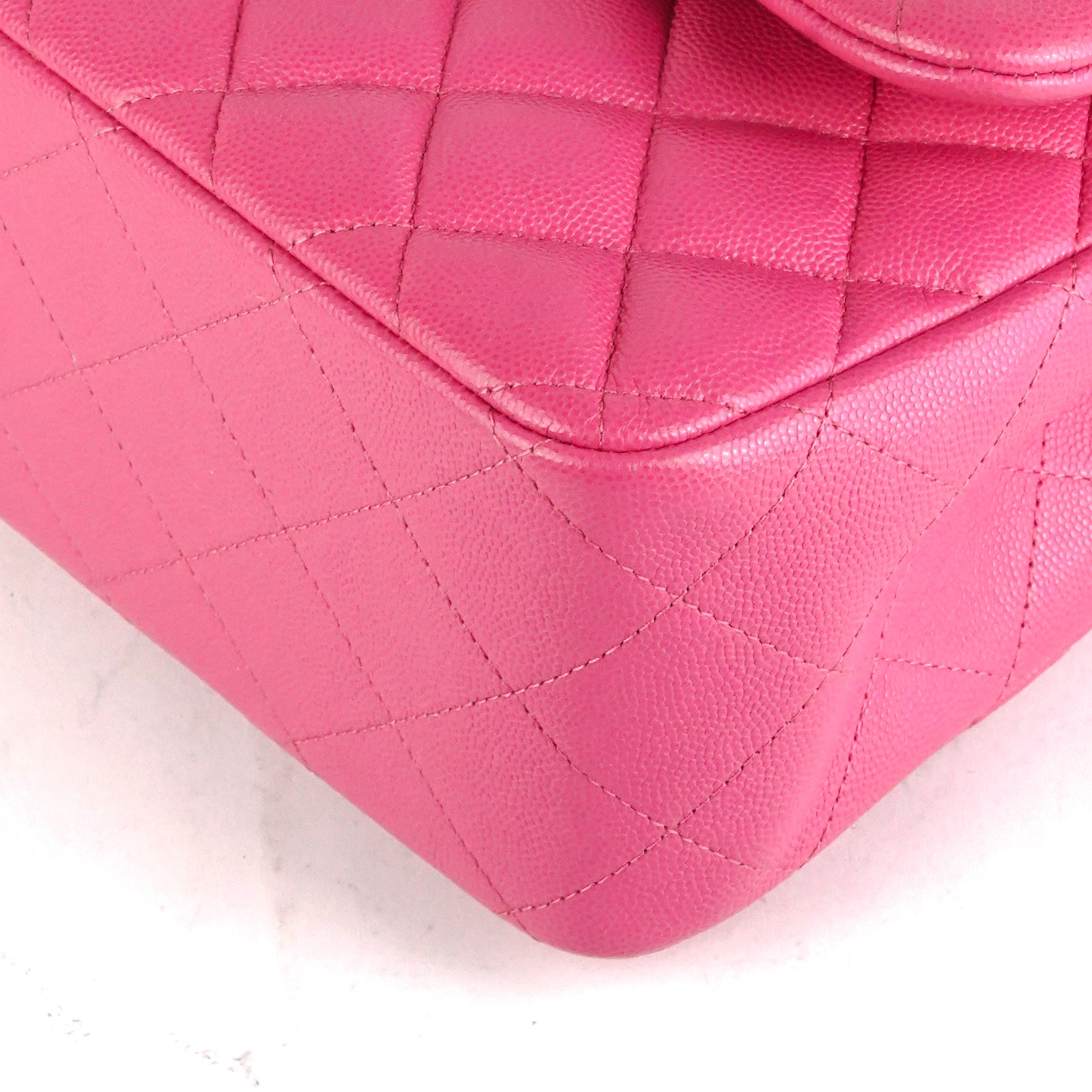 Chanel Pink Iridescent Quilted Lambskin Medium Classic Double Flap Bag  Silver Hardware  Madison Avenue Couture
