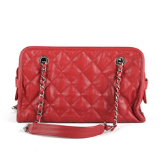 Chanel Shoulder Bag Caviar Red