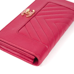Chanel Chevron Wallet Pink