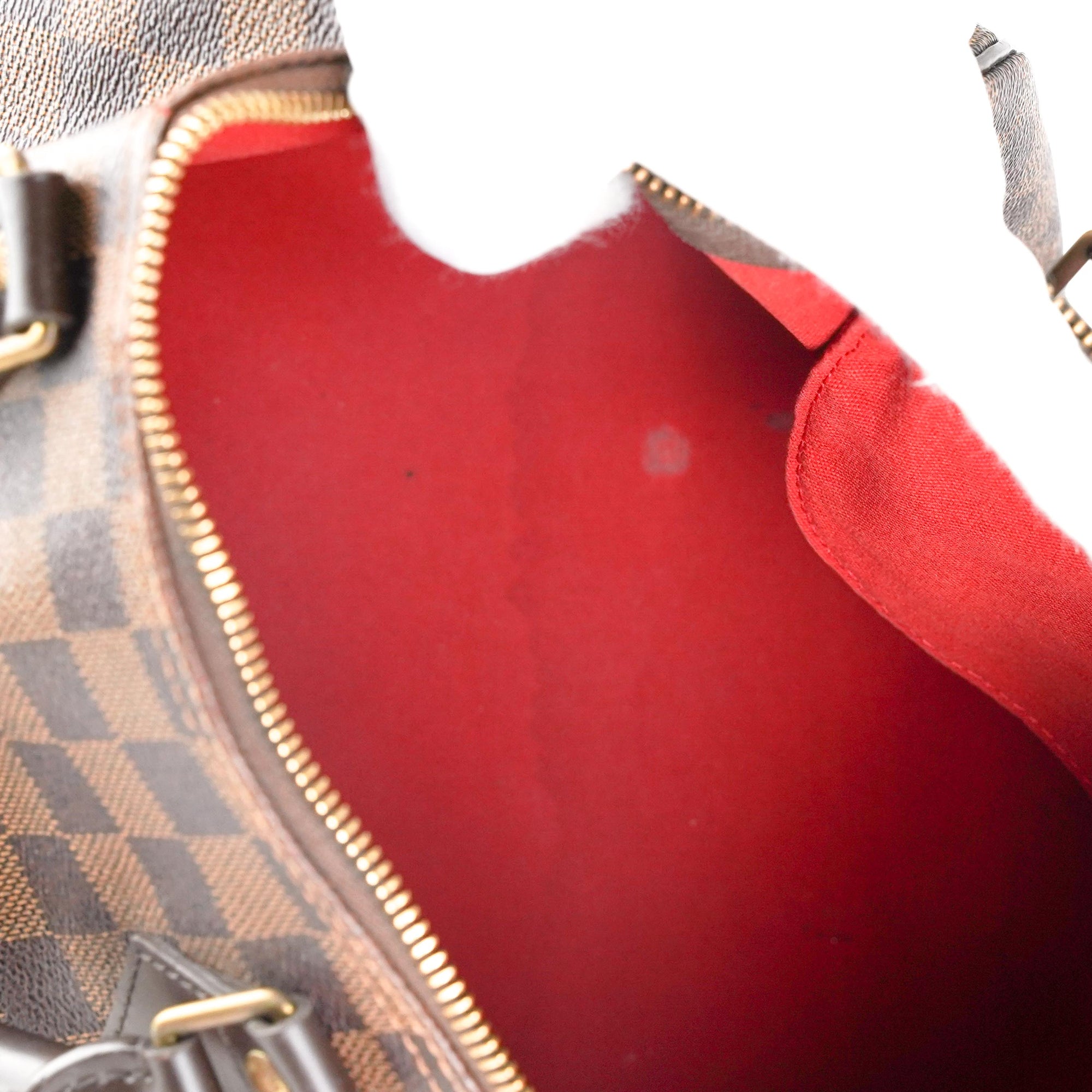 Louis Vuitton Red Damier Ebene Paillettes Speedy 30 QJB0FZ60RB012
