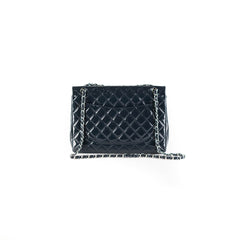 Chanel Classic Flap Maxi Patent Bag Navy
