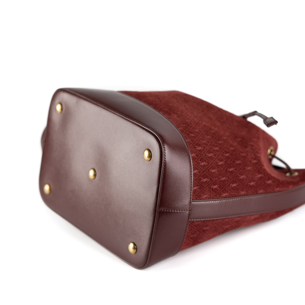 Autre Marque YSL Red Monogram Suede Bucket Bag Dark red Leather Pony-style  calfskin ref.242635 - Joli Closet