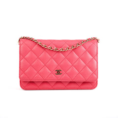 ITEM 23 - Chanel Matelasse Caviar Wallet On Chain WOC Pink HOLD BC