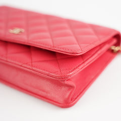 ITEM 23 - Chanel Matelasse Caviar Wallet On Chain WOC Pink HOLD BC