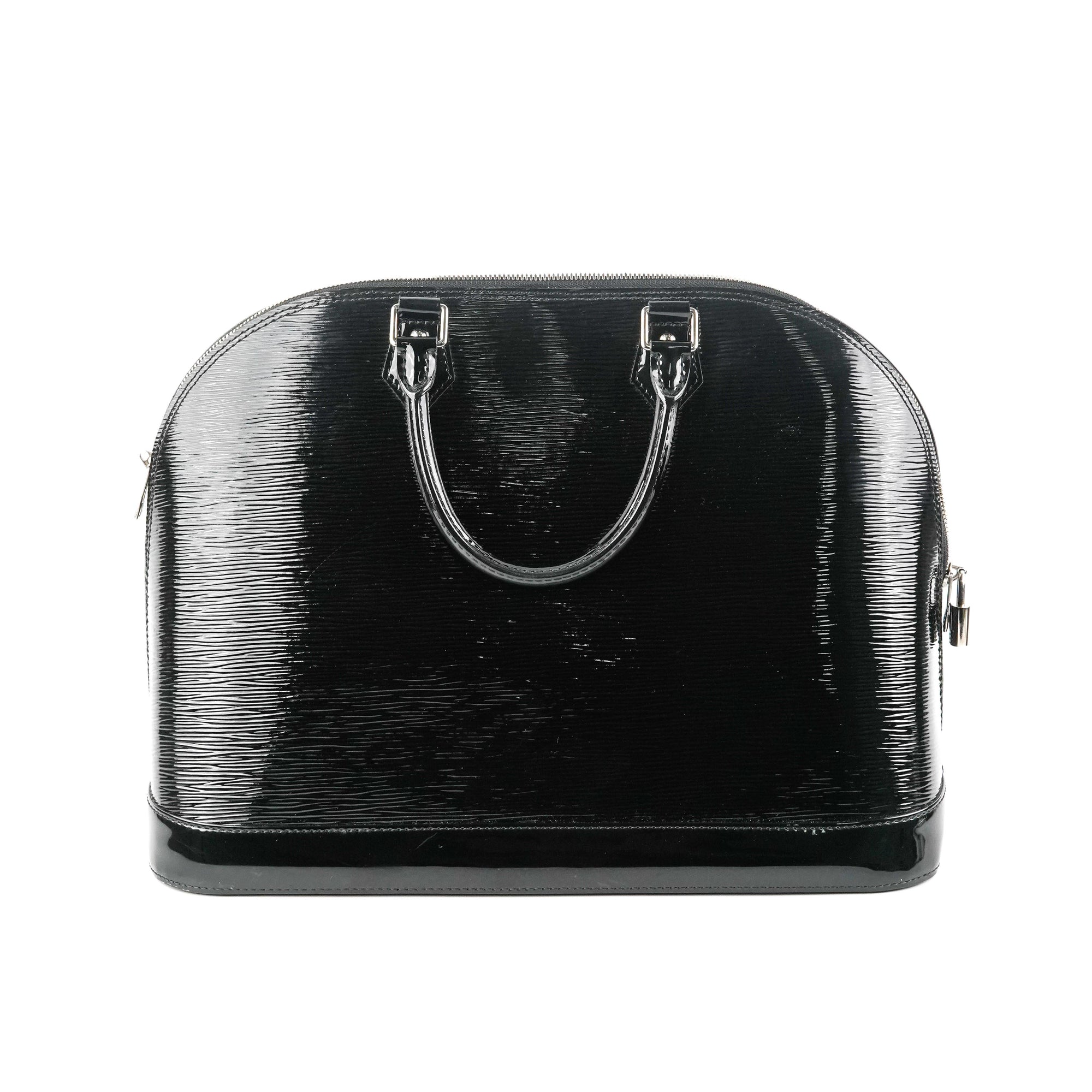 Louis Vuitton Alma MM Patent Epi Leather Noir - THE PURSE AFFAIR